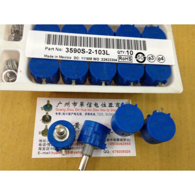 

3590S-2-103L 1K 2K 5K10K multi-turn wirewound potentiometers resistance range 100R-100K