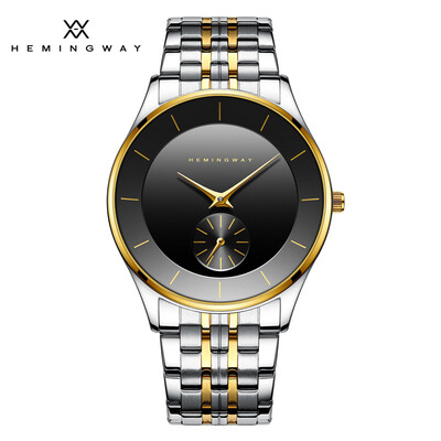 

HEMINGWAY Casual Business Stainless Steel Quartz Mens Watch with Sub-dial