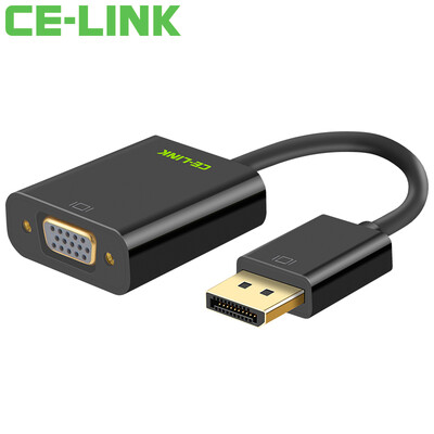 

CE-LINK 1608 DP to VGA Converter 12 version of the active Displayport to VGA adapter lightning port Macbook high-definition TV black