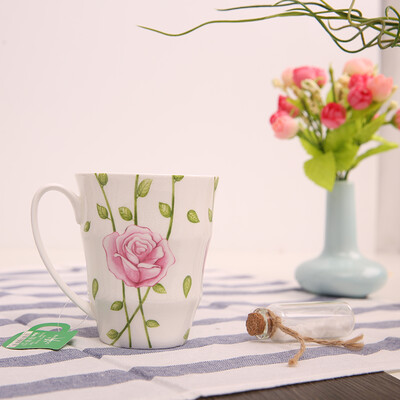 

【Jingdong Supermarket】 Feng bamboo bamboo bone porcelain couple bamboo festival mug simple ceramic milk cup coffee cup cup cup cup 360ml (color randomly sent
