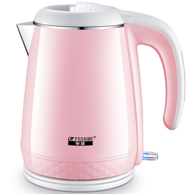 

Peskoe WZD-707WF Electric Kettle 304 Stainless Steel 1.1L Seamless Interior Double Wall Cool Touch