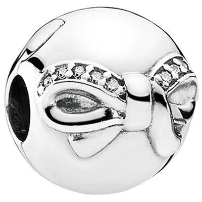 

PANDORA Pandora silver bow buckle 791777CZ