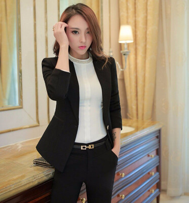 

Autumn Winter Formal Professional Long Sleeve Blazer Coat Business Women Jackets Ladies Blazers Tops Blaser Uniforms