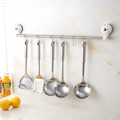 

LONGSTAR free perforated suction wall hanging bathroom rack plastic hook towel rack LJ-0390
