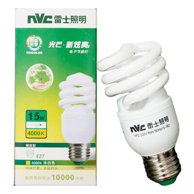 

NVC lighting NVC energy-saving lamps E27 large mouth spiral 15W4000K cold white warm light center color