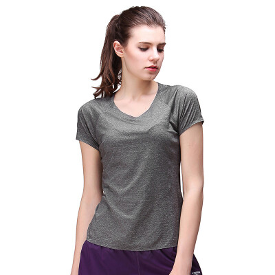 

Pathfinder TOREAD spring&summer outdoor couples women running speed dry breathable short sleeve T-shirt KAJF82456 dark gray yarn XXL