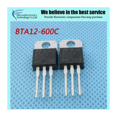 

5pcs free shipping BTA12-600C BTA12-600 BTA12 Triacs 12 Amp 600 Volt TO-220 new original