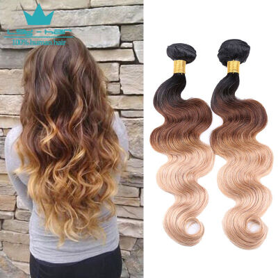 

7A Peruvian virgin hair body wave 4 bundles Ombre Human Hair T1B427 Ombre Hair Extensions Peruvian body wave Ombre Hair Weave