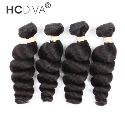

HCDIVA Brazilian Hair Weave Bundles Unprocessed 100 Human Virgin Hair Brazilian Loose Wave Cheap Brazilian Hair 4 Bundles