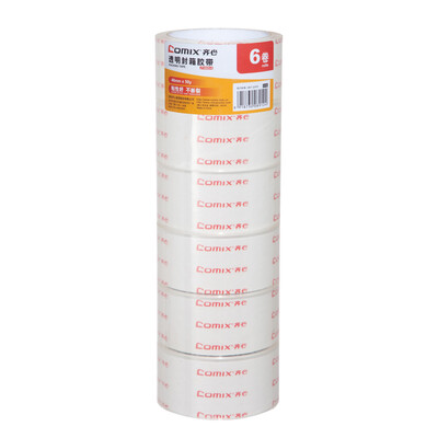 

(COMIX) 6 package 48mm * 50y (45.7 meters) transparent sealed wide tape JT4805-6