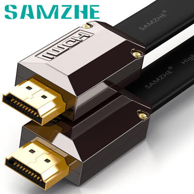 

Shanze (SAMZHE) Кабель HDMI версии 2.0 2K * 4K цифровая линия высокой четкости 1 метр ультратонкий плоский позолоченный 3D-видео кабель проектор компьютер телевизор телеприставка кабель GH-10