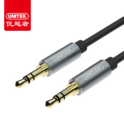 

Superior person (UNITEK) car AUX line audio cable 3 m 3.5mm audio line male to male headset wire mobile phone flat panel car speaker cable all aluminum gray Y-C929ABK