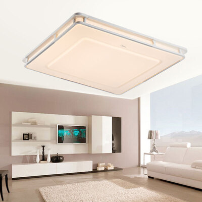 

Jingdong Supermarket Midea Midea LED ceiling lamp room living room bedroom restaurant lighting high-end fashion square three paragraph color Allure 36w