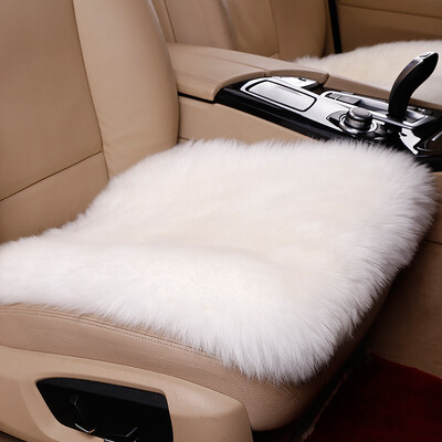 

Nile wool winter car seat small square pad white