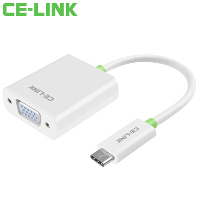 

CE-LINK Type-C to VGA Converter Adapter USB31 USB-C to VGA Adapter Adapter Line Support Macbook air Connection TV Projector A1101
