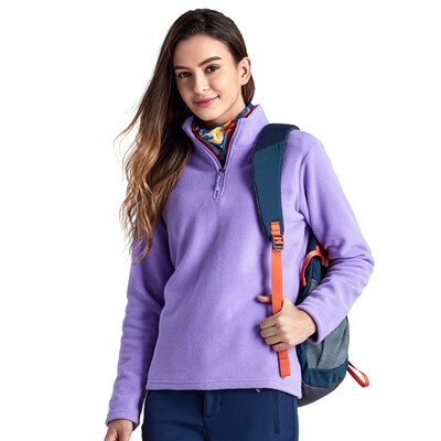 

TOP TECTOP catching fleece outdoor thick warm men&women catching fleece solid color stand collar half cardigan soft&com