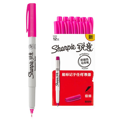 

Sharpie anti-fade mark pen fine rouge powder paper box 12 loaded