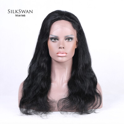 

Silkswan Hair Lace Front Wig Pre Plucked Body Wave 100 Human Hair Natural Color Brazilian Remy Hair 12-26inch Free Shipping