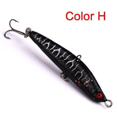 

1PC Мягкие рыболовные приманки 7.5cm-2.95 "/18.7g-0.66oz Мягкая свинцовая приманка 8 # Высокоуглеводная крючок для рыбы 10 цветов Силиконовые воблеры Рыболовные снасти