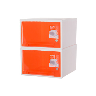 

Citylong Plastic Storage Cabinet Drawer Single Layer Combination Childrens Clothing Toy Locker Chest of drawers 2 Pack Ming Or