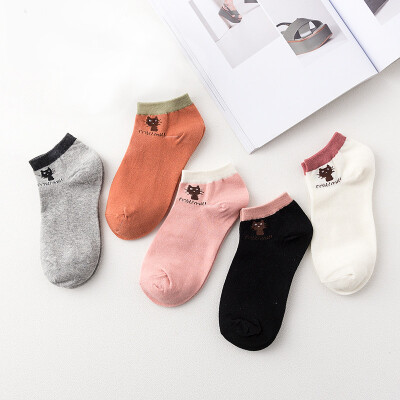 

Jingdong Supermarket Langsha socks&socks women&39s cotton socks sports shallow mouth socks candy color pattern stealth socks 6 pairs of mixed color