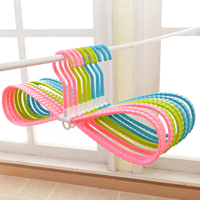 

hangers can be rotated 8 word hangers wet&dry plastic drying racks clothing quick-drying non-slip drying rack mixed color 10 Pack