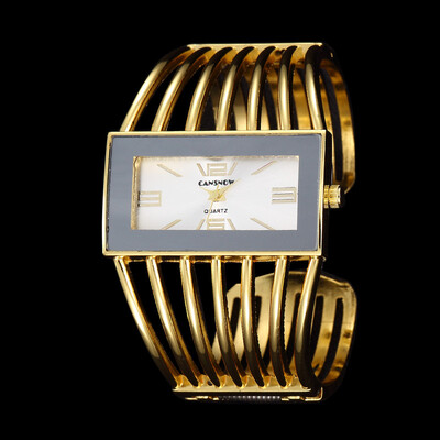 

Роскошные тапочки Женские часы Женская мода Браслет Bangle Кварцевые стальные часы Девушки Часы Подарки
