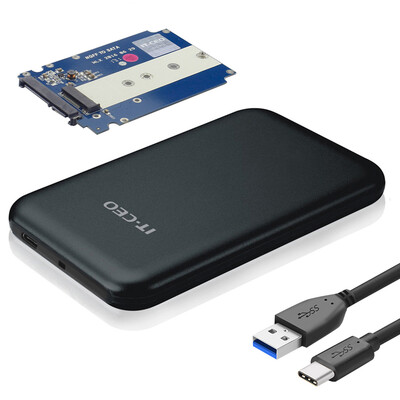 

IT-директор Type-C / USB3.1 HDD корпус 2,5 дюйма SATA / M.2 NGFF (2242/2260/2280) SSD SSD внешний черный ящик IT-700N