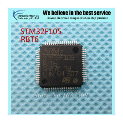 

10PCS free shipping STM32F105RBT6 STM32F105 RBT6 QFP64 ARM Microcontrollers - MCU 32BIT Cortex 64/25 CVITY LINE M3