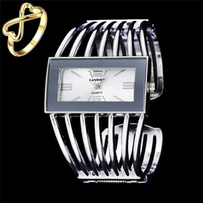 

2017 Fashion Women Dress Watch Luxury Brand Stainless Steel Wristwatch With 18K Gold Ring Ladies Eelgant Clock