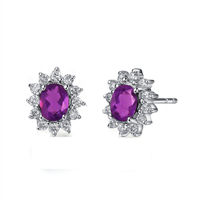 

Yoursfs @ Platinum Plated Vintage Green Crystals Стад Серьга Два цвета Крошечные нежные украшения для ушей Brinco Esmeralda Из Индии