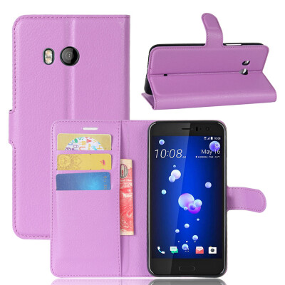 

GANGXUN HTC U11 Case High Quality PU Leather Flip Cover Kickstand Anti-shock Wallet Case for HTC U11