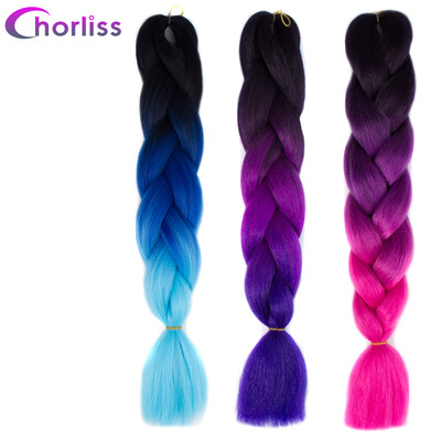 

Тройной цветной вязание крючком для наращивания волос Kanekalon Hair Synthetic Crochet Braids Ombre Jumbo Braiding Hair Extensions