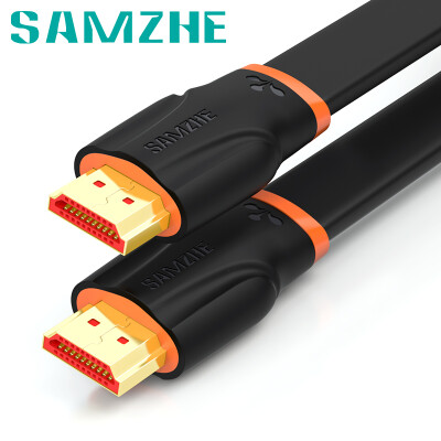 

Shanze (SAMZHE) HDMI1.4 version 1080P digital high-definition line orange black 12 meters ultra-thin flat line computer TV set-top box projector connection soft line SM-CB120