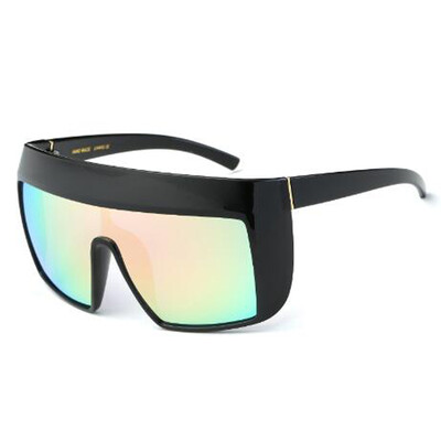 

Peekaboo big vintage women oversize sunglasses men matte black windproof cool sun glasses unisex mirror one piece lens eyewear