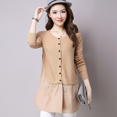 

Sibo homes in 2017 autumn new women&39s long-sleeved round neck long sweater shirt sweater jacket S63F0006A18JM camel code