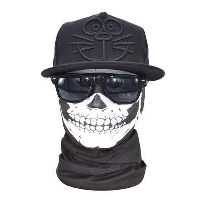 

Black Classic Skull Bandana Skull Face Shield Tube Headwear Scarf Promotional