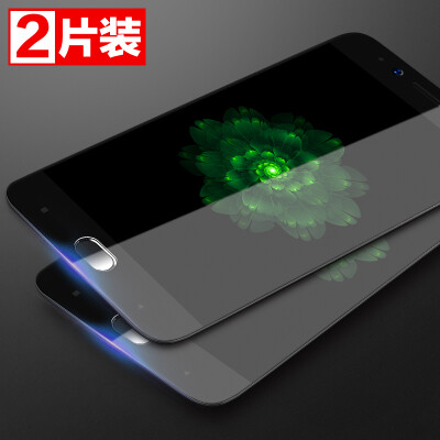 

Two pieces] excellent OPPO R9s tempered film / 3D surface full coverage of glass film soft edge shatter / phone protection film black