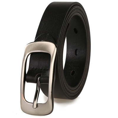 

Cow home belt female cowhide fine belt female Korean version of the fashion wild top layer leather belt belt female 350 blue