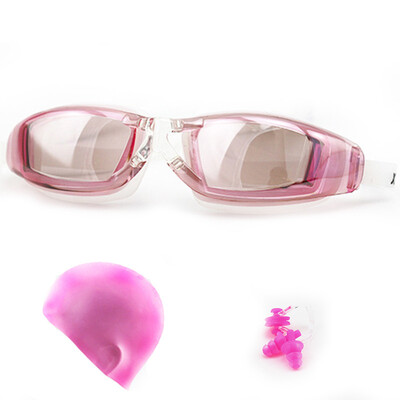 

Empire Wolf EMPIPEWOLF YY044 women&39s swimming suit swimming mirror swimming cap ear nose clip set pink