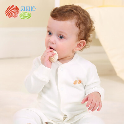 

Beibei Yi Bornbay baby before the deduction shirt autumn&winter plain baby underwear BB306 white white 120cm