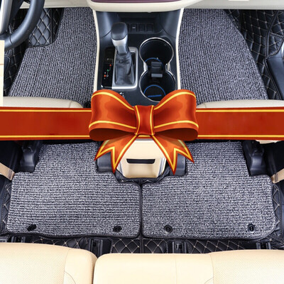 

Huashi Toyota Highlander pad 15 new Highlander all surrounded leather feet four seasons universal car mat New Highlander modified special luxury 7 seat - Hyun Jing black