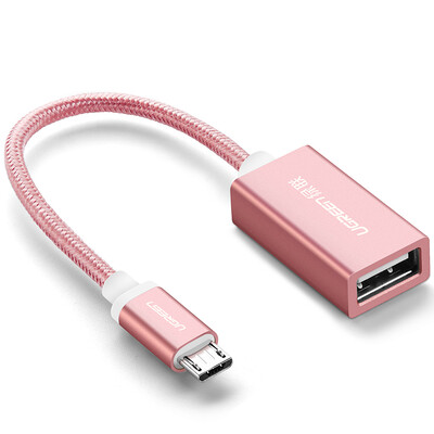 

Зеленый связывая OTG кабель Micro USB адаптер U диск Эндрюс телефон кабель конвертер поддерживает Huawei проса Meizu Samsung 15см розового золота оплетка 30897