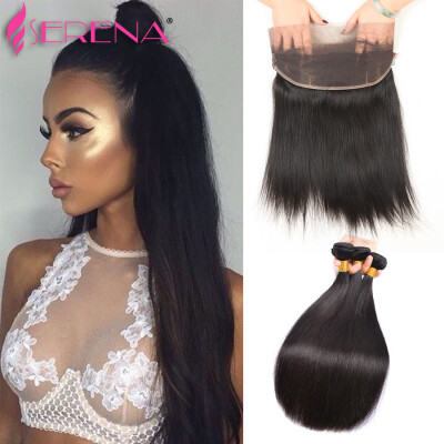 

360 Lace Frontal with Bundle 8A Grade Malaysian Straight Lace Frontal Closure 360 Lace Virgin Hair with Human Hair Weave Bundle