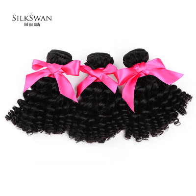 

Silkswan Peruvian Remy Hair Bouncy Curly 100 Human Hair Bundles 8-28inch Free Shipping