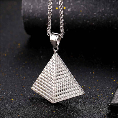 

U7 Egyptian Pyramids Chain & Pendant Necklace Gold Plated/ Steel Neclaces Men/Women Jewelry