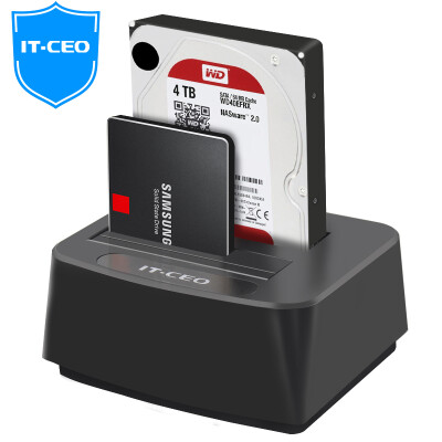 

IT-директор IT-182 Double Bit 2,5 / 3,5 дюйма жесткий базовый USB3.0 последовательный SATA внешний SSD твердотельный диск сменный картридж черный ящик