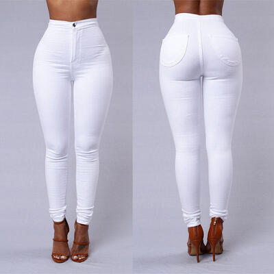 

CANISWomen Pencil Stretch Casual Look Denim Skinny Jeans Pants High Waist Trousers 01