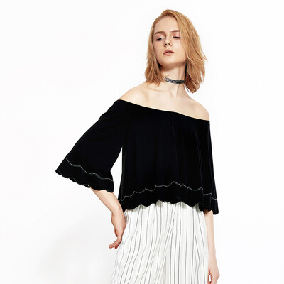 

UR youth women &39s fashionable characters lead the way loose loose T - shirt YU10S4HN2001 deep black L