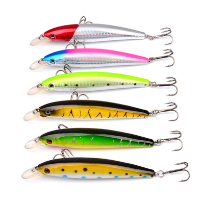 

1PC Hard Fishing Lure 11.5cm-4.53 "/14.77g-0.52oz Искусственные твердые приманки 6 цветов Пластиковый рыболовный снаряд Minnow